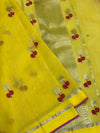 Zari Kota Saree Yellow In Color