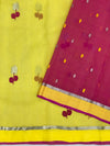 Zari Kota Saree Yellow In Color