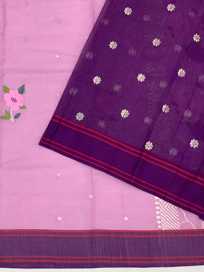 Zari Kota Saree Lavender In Color