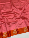Chanderi Silk Saree Peach In Colour