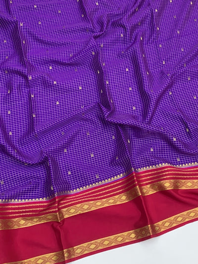 Mysore Silk Saree Violet In Colour