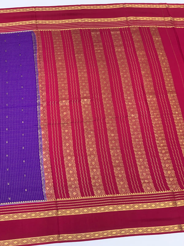 Mysore Silk Saree Violet In Colour