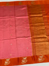 Chanderi Silk Saree Peach In Colour