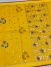 Zari Kota Saree Mango-Yellow In Color