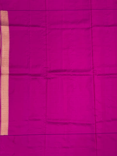 Ethereal Pink & Magenta Printed Banarasi Silk Saree with Pichwai Lotus Motifs