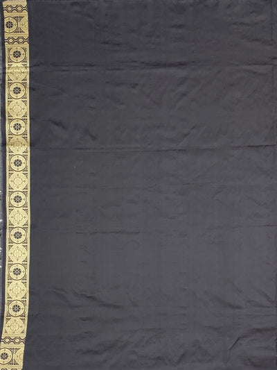 Midnight Black Handwoven Banarasi Silk Saree