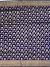 Royal Blue Floral Jaal Banarasi Silk Saree