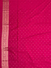 Ethereal Rani Pink Banarasi Silk Saree with Ornate Patchwork