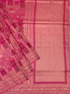Ethereal Rani Pink Banarasi Silk Saree with Ornate Patchwork