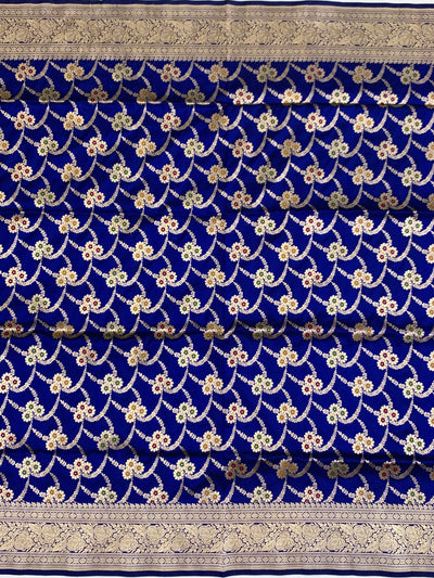 Royal Blue Meenakari Banarasi Silk Saree