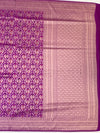 Regal Lavender Gold Zari Brocade Banarasi Silk Saree