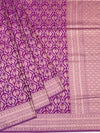 Regal Lavender Gold Zari Brocade Banarasi Silk Saree