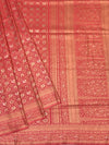 Regal Peach Banarasi Silk Saree with Heavy Gold Zari Brocade