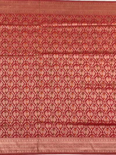 The Masterpiece: Maroon Banarasi Silk Saree