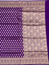 Purple Banarasi Saree with Gold Zari Butis