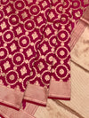 Regal Rani Pink Banarasi Saree with Gold Zari