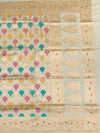 Exquisite Off-White Meenakari Banarasi Saree