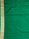 Exquisite Emerald Green Pichwai Motif Banarasi Silk Saree with Jharokha Pallu