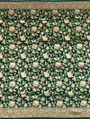 Exquisite Emerald Green Pichwai Motif Banarasi Silk Saree with Jharokha Pallu