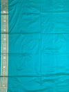 Exquisite Teal Banarasi Silk Saree with Floral Jaal & Silver Zari