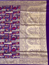 Exquisite Purple Banarasi Katan Silk Shikargah Saree