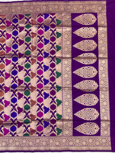 Royal Purple Meenakari Banarasi Saree