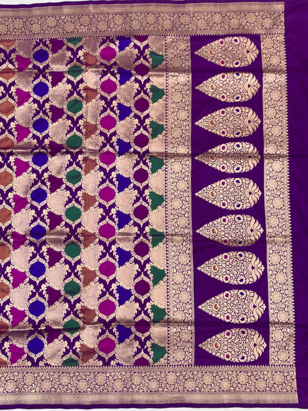 Royal Purple Meenakari Banarasi Saree