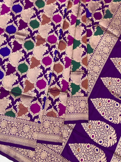 Royal Purple Meenakari Banarasi Saree