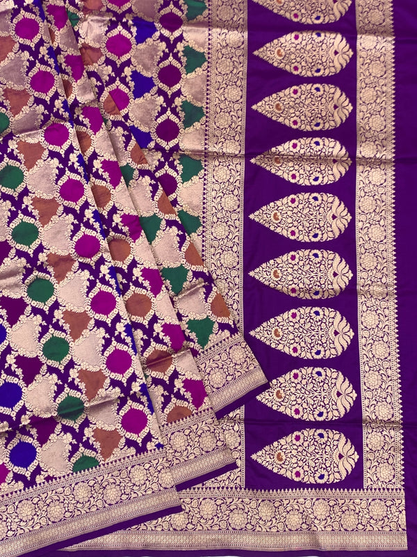 Royal Purple Meenakari Banarasi Saree