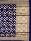 Royal Blue Floral Jaal Banarasi Silk Saree
