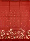 Bhagalpuri Tussore Silk Saree Red In Colour
