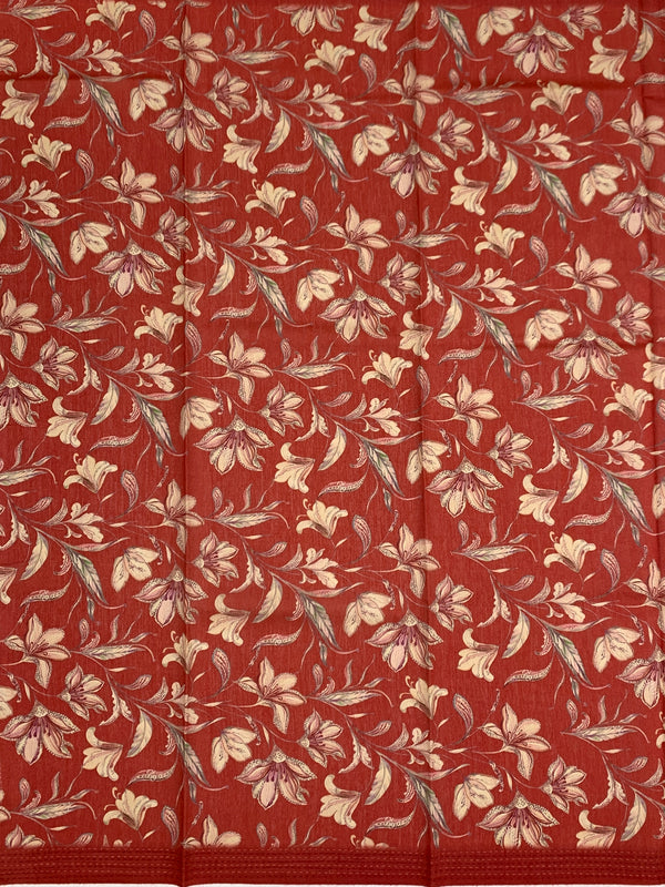 Bhagalpuri Tussore Silk Saree Red In Colour
