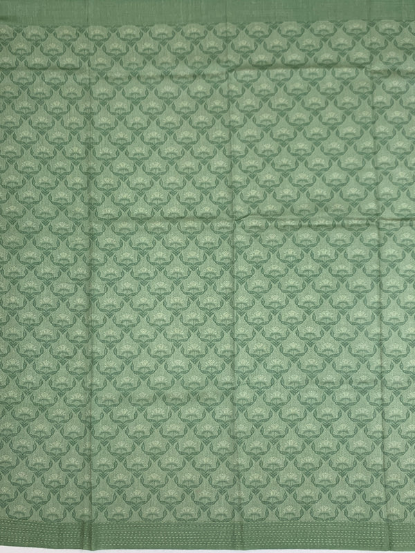 Bhagalpuri Tussore Silk Saree Pastel-Green In Colour