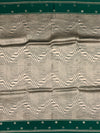 Contemporary Geometric Brocade Silk Kora Saree in Deep Green