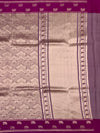 Geometric Brocade Silk Kora Saree