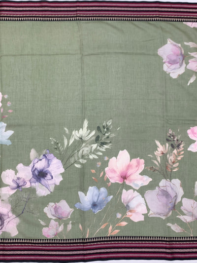 Cotton Kota Saree Green In Colour