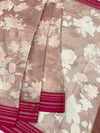 Blush Rose Floral Cotton Kota Saree