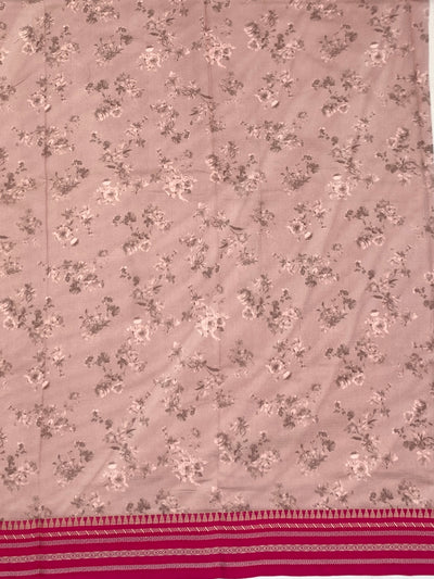 Blush Rose Floral Cotton Kota Saree