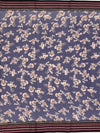 Lavender-Blue Floral Printed Cotton Saree