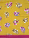 Mustard Yellow Floral Kota Cotton Saree