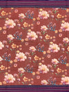 Printed Kota Cotton Saree Brick-Red In Colour