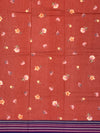 Printed Kota Cotton Saree Brick-Red In Colour