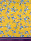 Vibrant Sunflower Yellow Floral Cotton Kota Saree