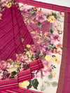 Magenta Floral Cotton Kota Saree