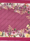 Magenta Floral Cotton Kota Saree