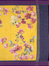 Digital Printed Floral Yellow Cotton Kota Saree