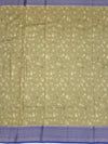Mustard Floral Printed Kota Doria Saree