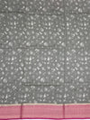 Printed Kota Doria Saree Slate-Grey In Colour