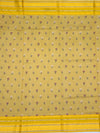 Mustard Floral Cotton Saree