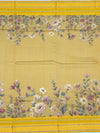 Mustard Floral Cotton Saree